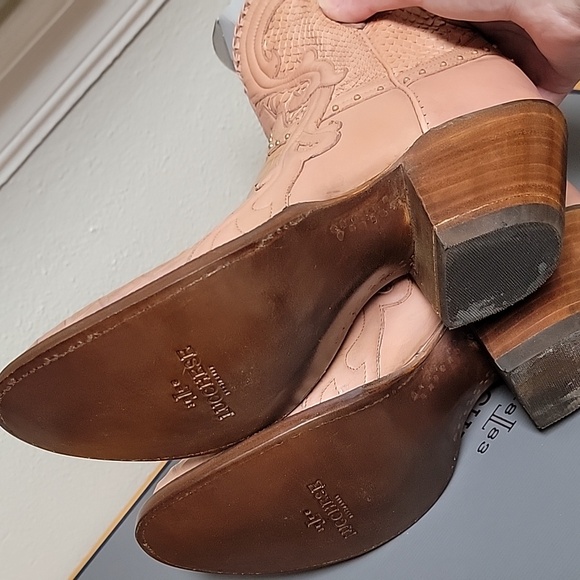 New In Box Lucchese Magnolia Blush Pink Ankle Boots. 9.5 - Picture 5 of 10